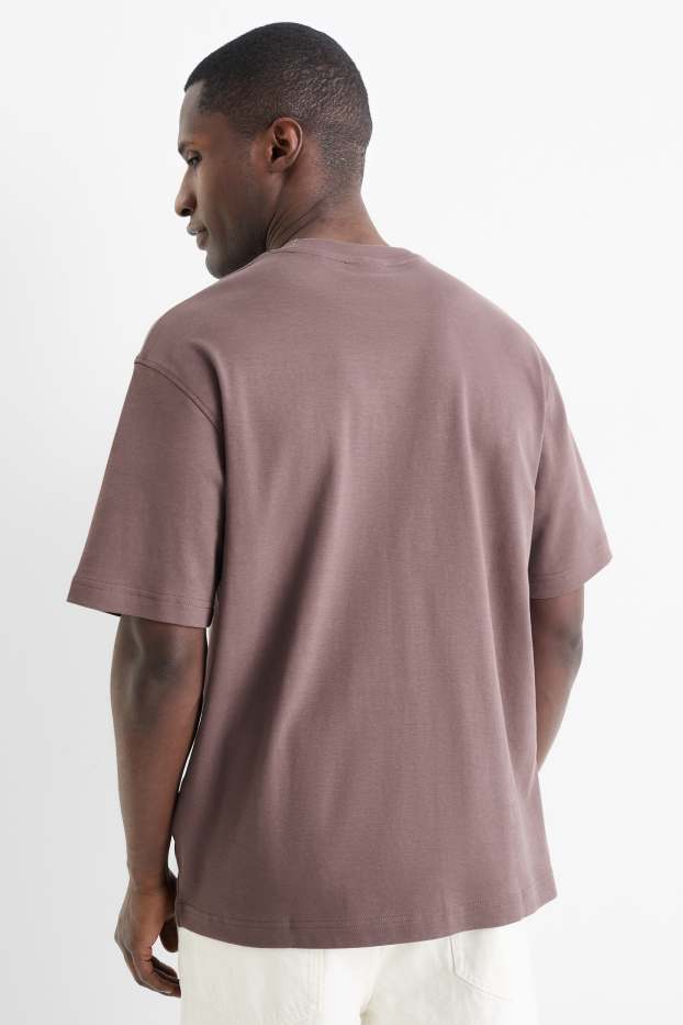 Herren - T-Shirt - Relaxed Fit - braun