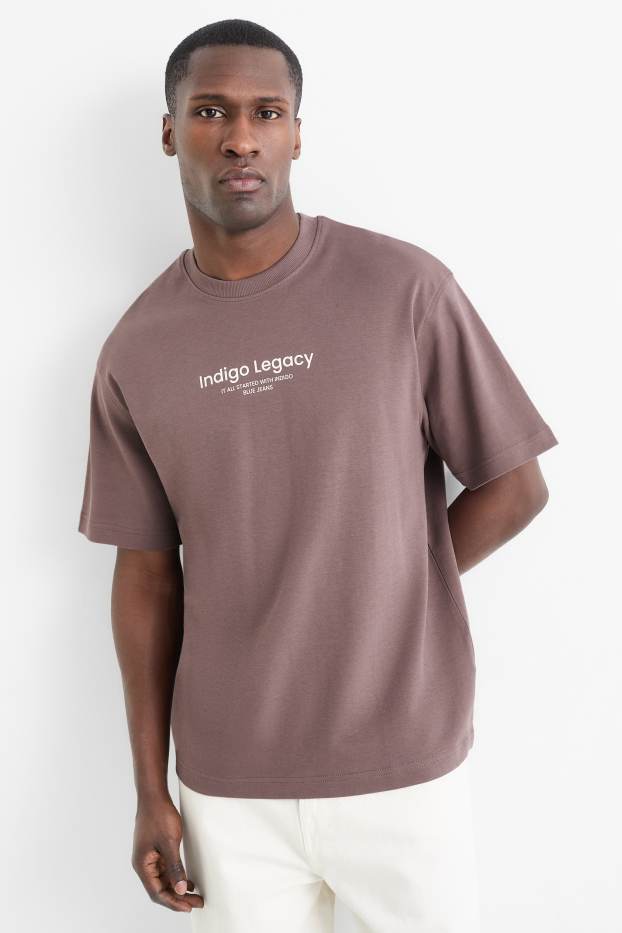 Herren - T-Shirt - Relaxed Fit - braun