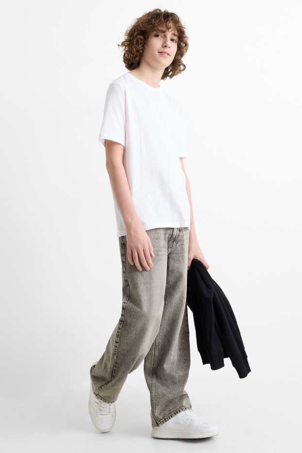 Kinder Jungen - Baggy Jeans - jeansgrau