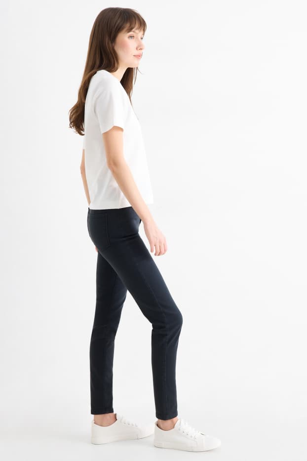 Femmes - Jegging jean - high waist - bleu foncé