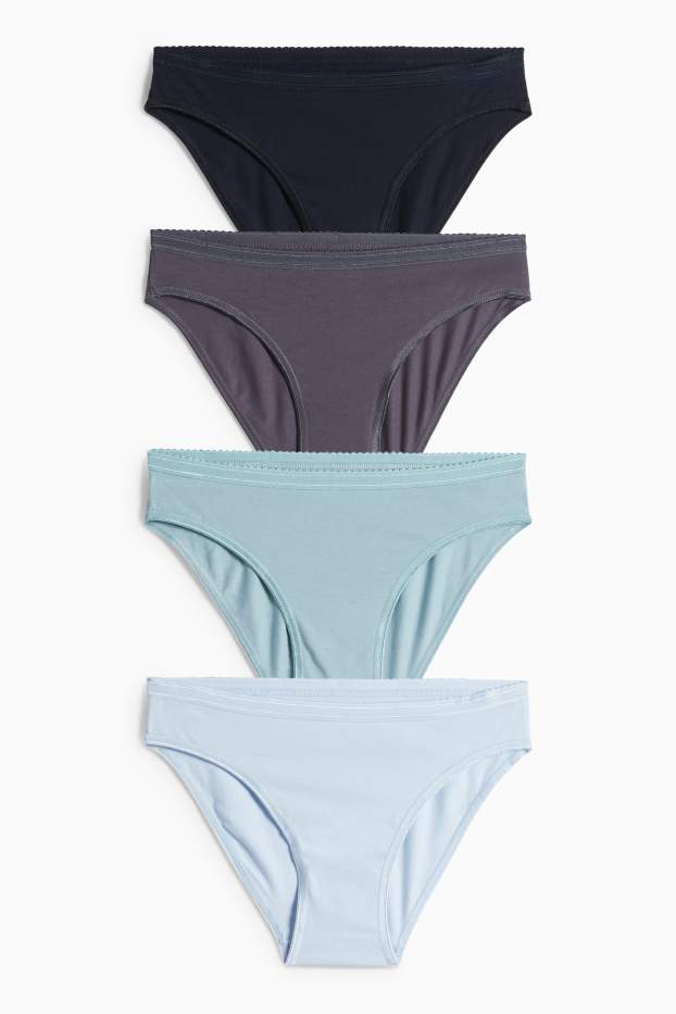 Femei - Multipack 4 perechi - chiloți - albastru deschis