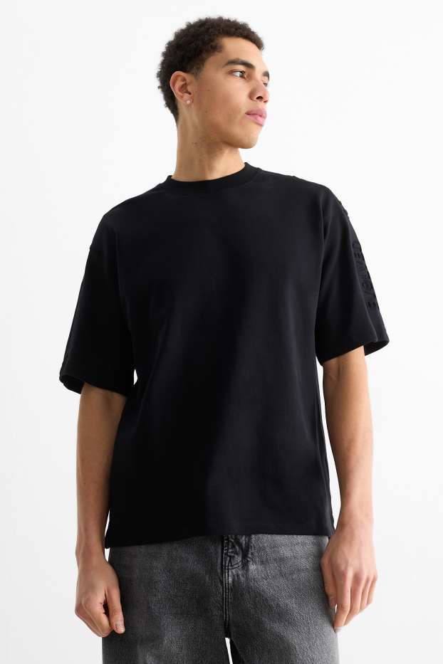 Hommes - T-shirt - Oversize - noir