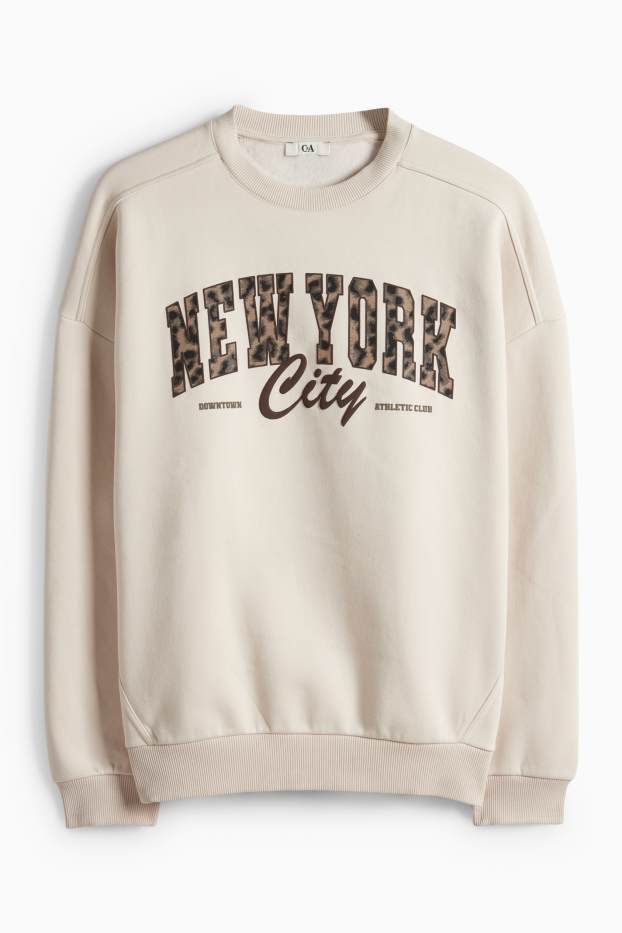 Damen - Oversized-Sweatshirt - beige