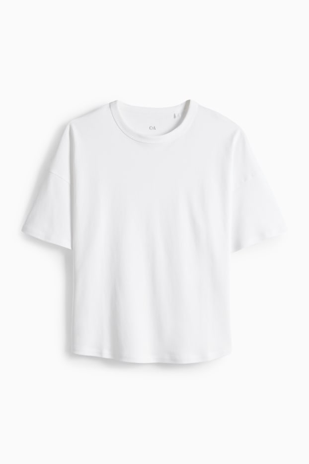 Damen - T-Shirt - Oversized - weiss