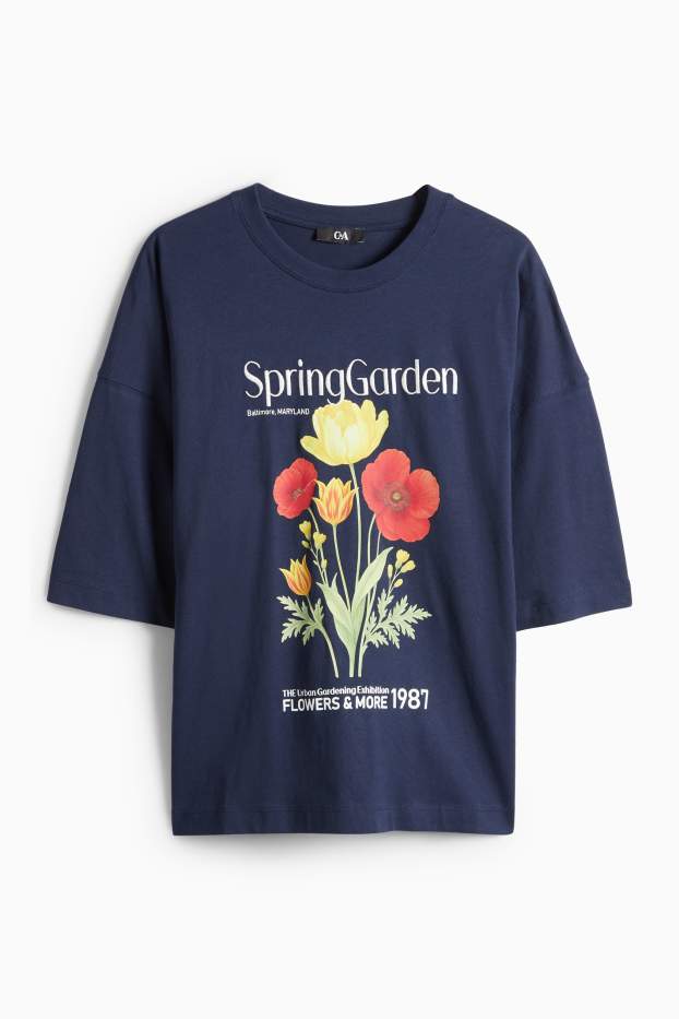 Dámské - Tričko - regular fit - tmavomodrá