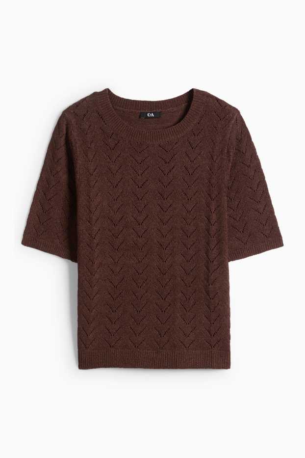 Dámské - Svetr - tmavohnědá