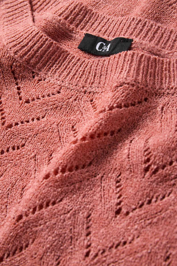 Dámské - Svetr - tmavě růžová