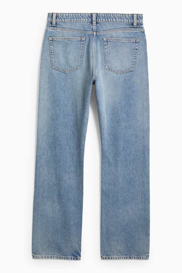 Women - Straight jeans - low-rise waist - denim-light blue