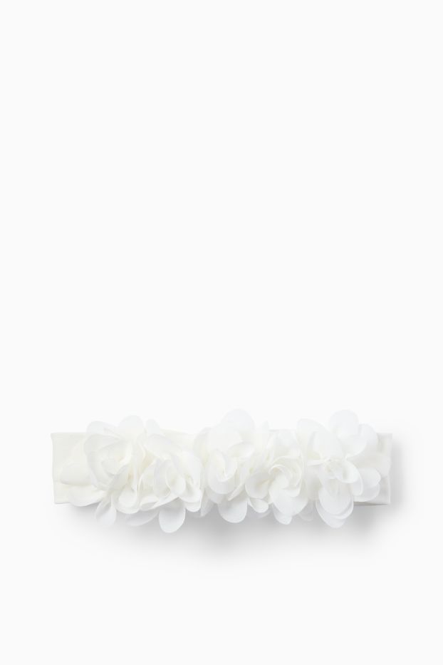 Baby: meisjes - Baby zweetband - wit