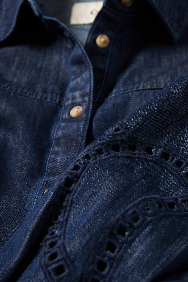 Women - Blouse - dark blue