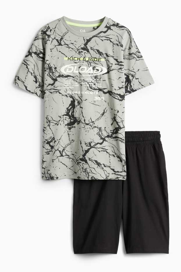 Nen - Conjunt - samarreta de màniga curta i pantalons curts - 2 peces - verd clar