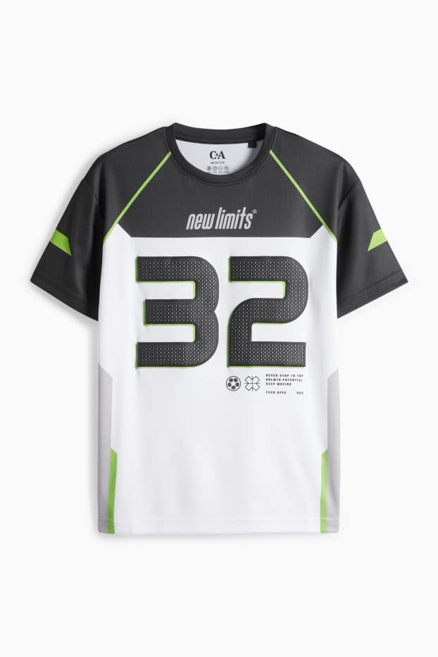 Kinder Jungen - Funktions-Shirt - schwarz / weiss