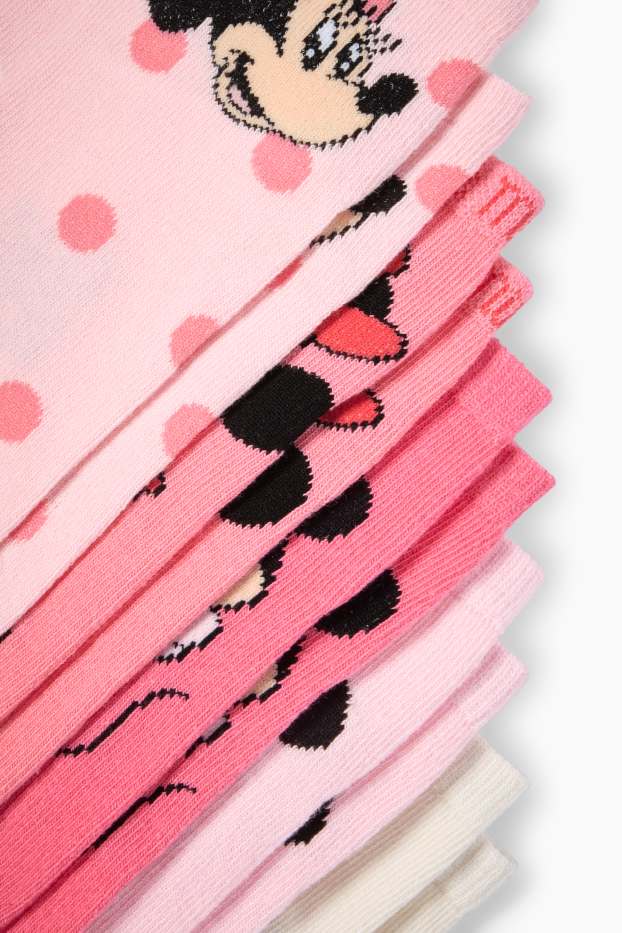 Nena - Paquet de 5 - Minnie Mouse - mitjons amb dibuix - rosa