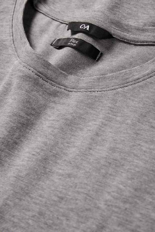 Herren - T-Shirt - Slim Fit - Flex - grau