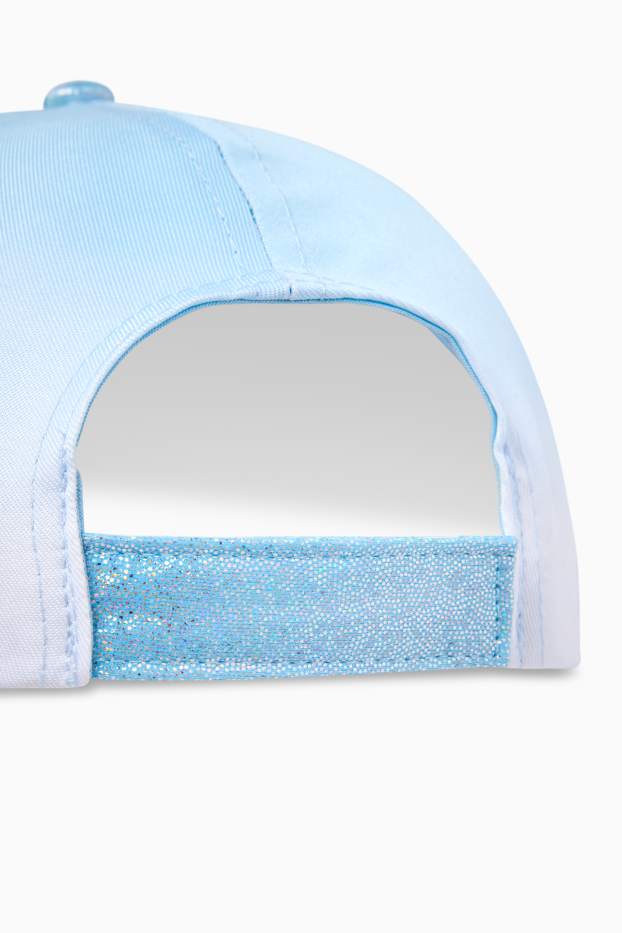 Kinderen: meisjes - Frozen - baseballpet - glanseffect - lichtblauw