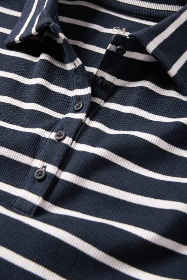 Femei - Tricou - albastru închis / alb