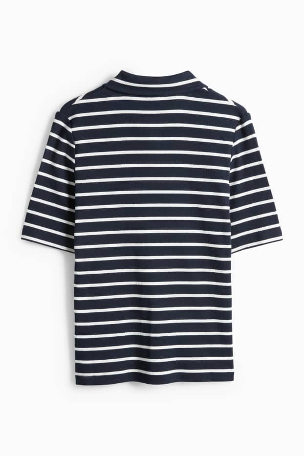 Femei - Tricou - albastru închis / alb