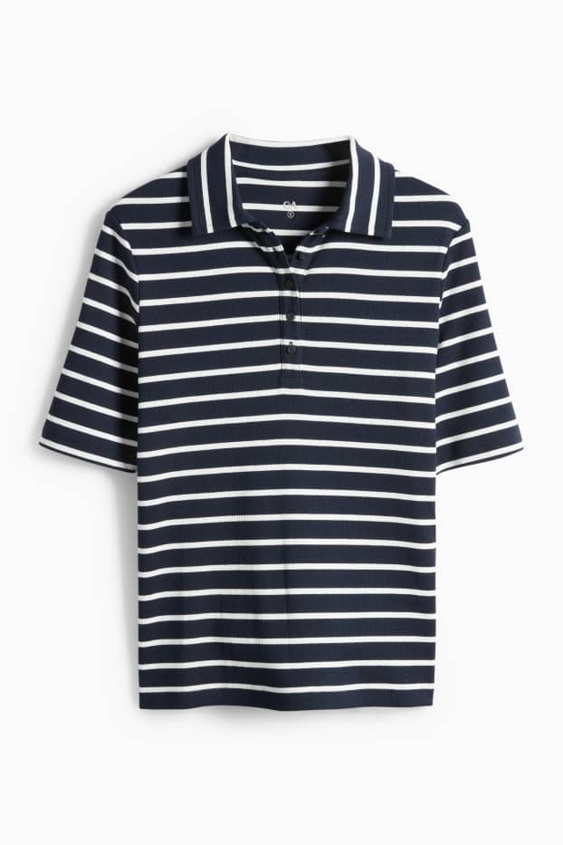 Femei - Tricou - albastru închis / alb