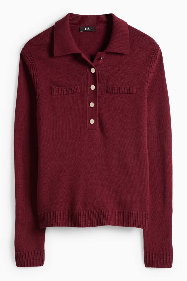 Femei - Pulover - bordo