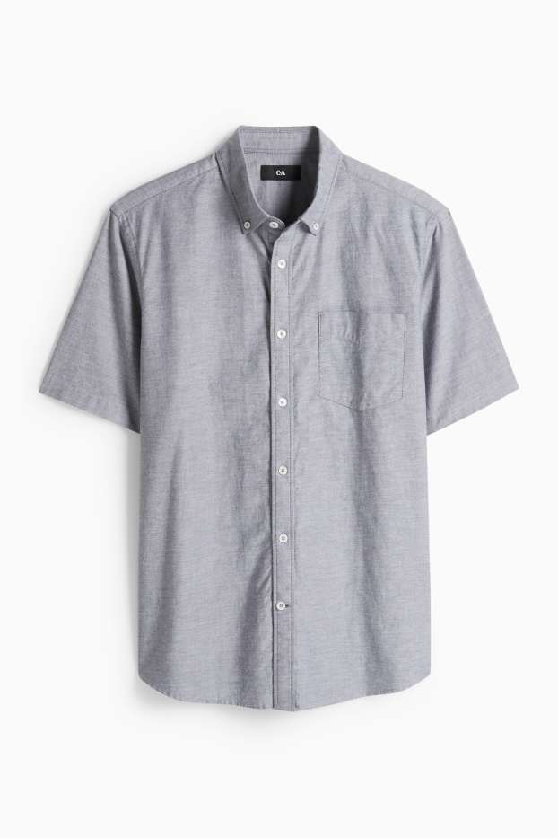 Home - Camisa - regular fit - button-down - gris
