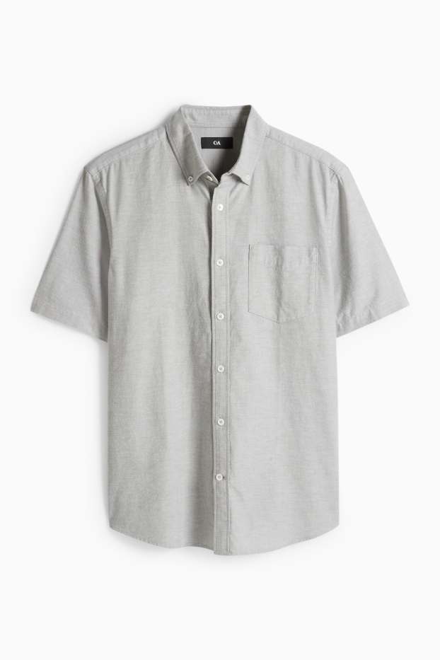 Home - Camisa - regular fit - button-down - verd