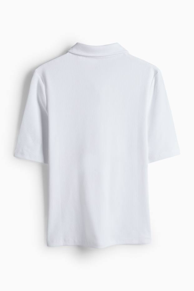 Donna - Polo - regular fit - a righe - bianco