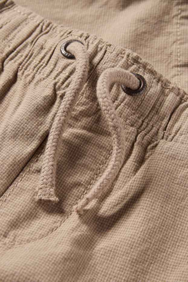 Kinder Buben - Hose mit Leinen-Anteil - beige