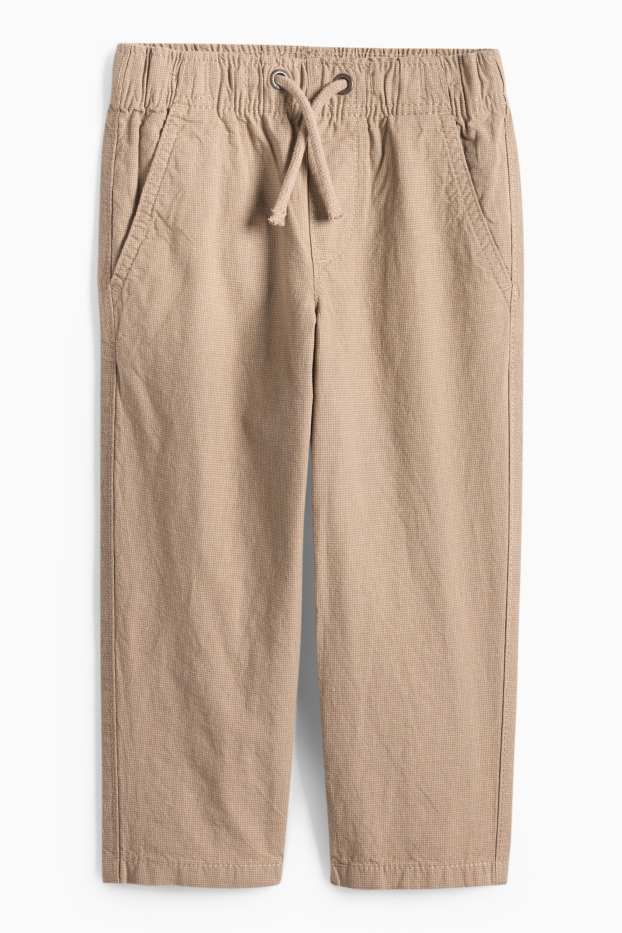 Kinder Buben - Hose mit Leinen-Anteil - beige