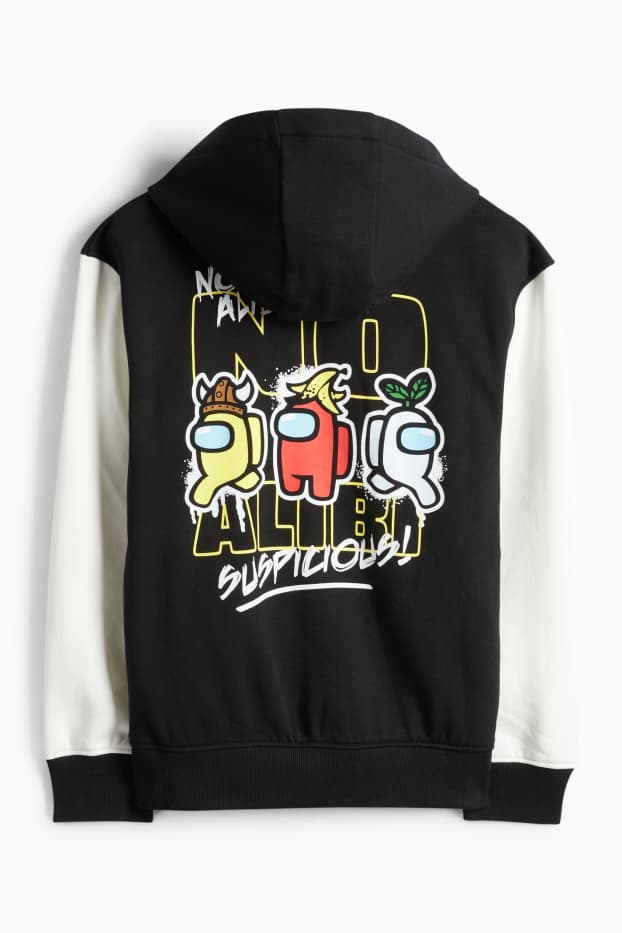 Children Boys - Sweatshirt with zipper - black