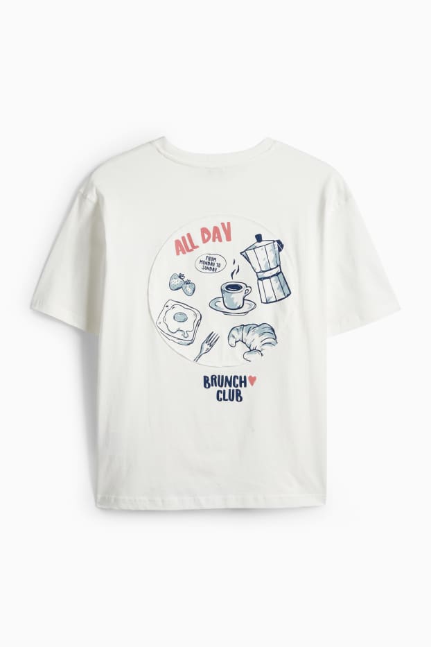 Damen - T-Shirt - Oversized - weiß