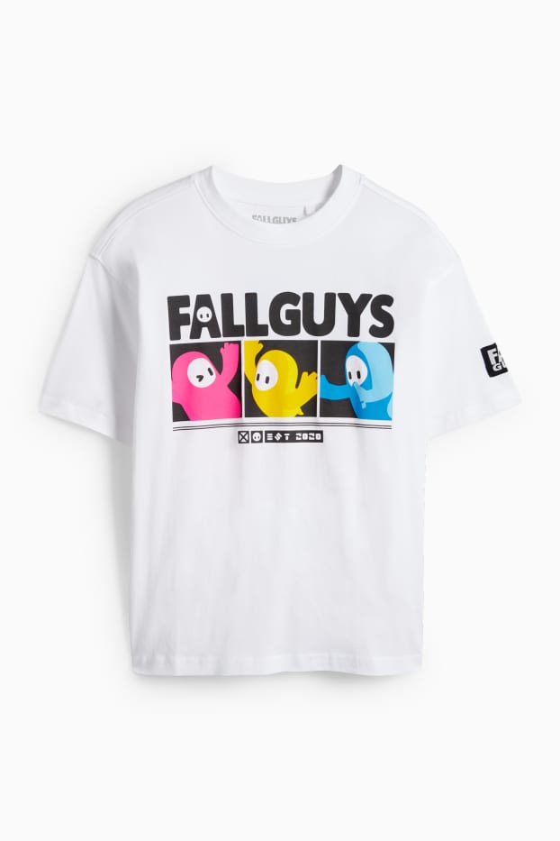 Children Boys - Fall Guys - short sleeve T-shirt - white