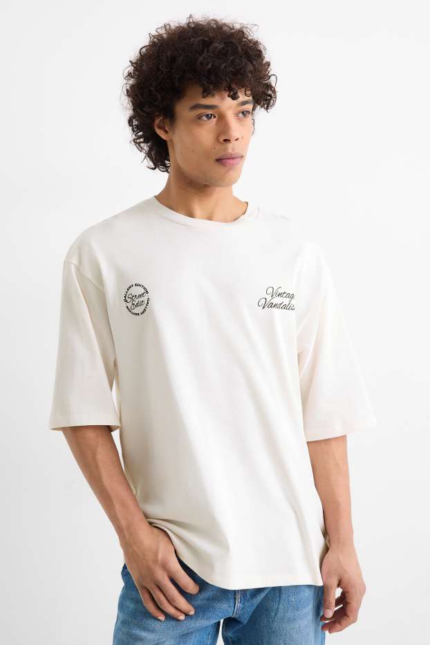 Herren - T-Shirt - Oversized - weiß