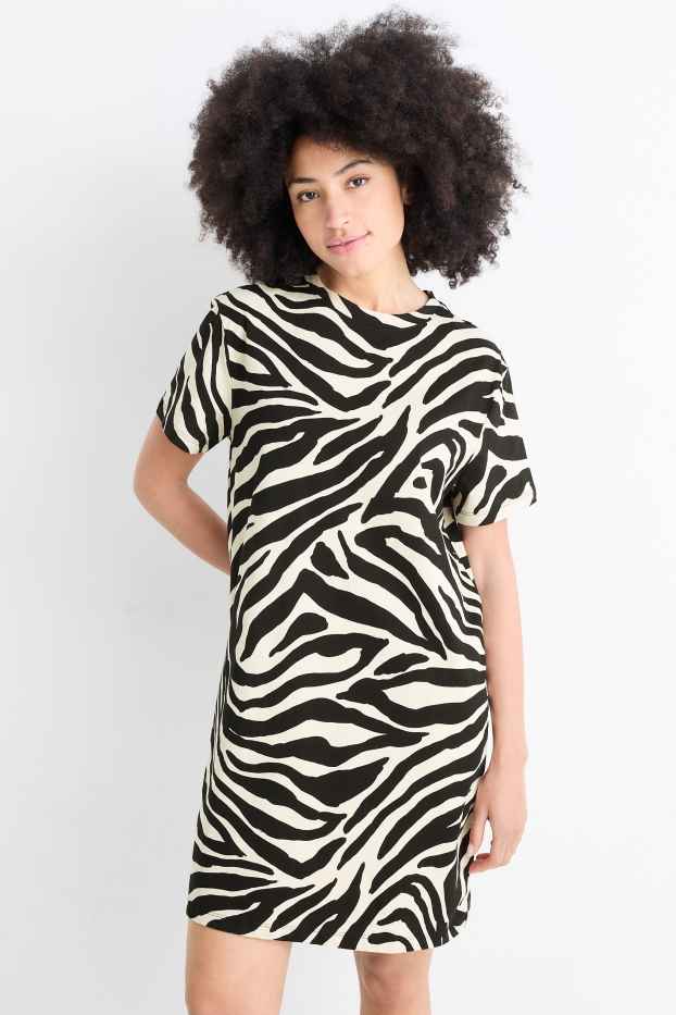 Dona - Vestit - negre/beix