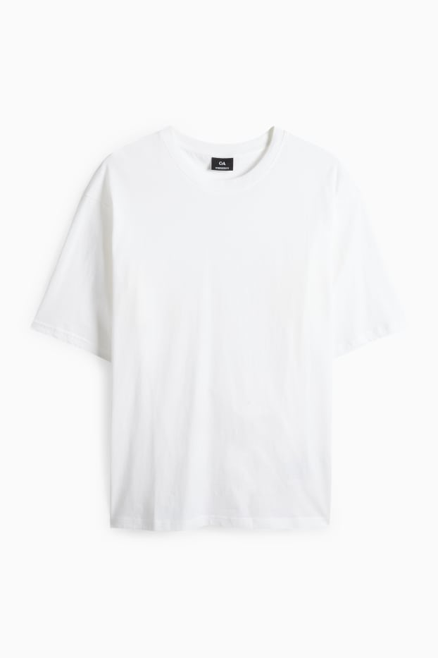 Hommes - T-shirt - Oversize - blanc