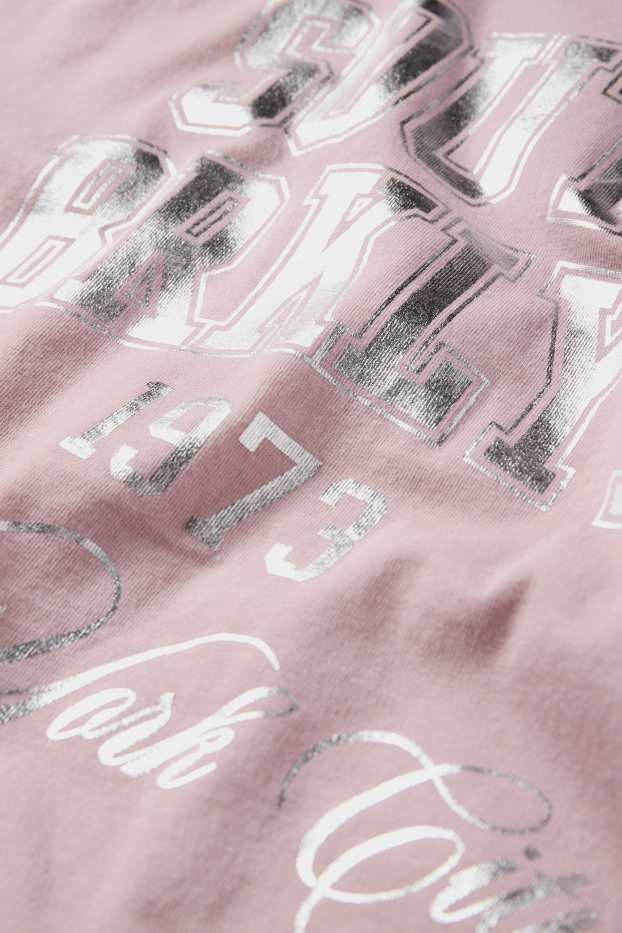 Děti - dívky - Brooklyn - tričko s krátkým rukávem - s lesklými efekty - růžová