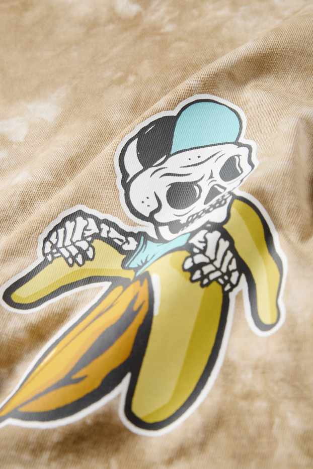 Bambini - Motivo teschio - t-shirt - fantasia - beige