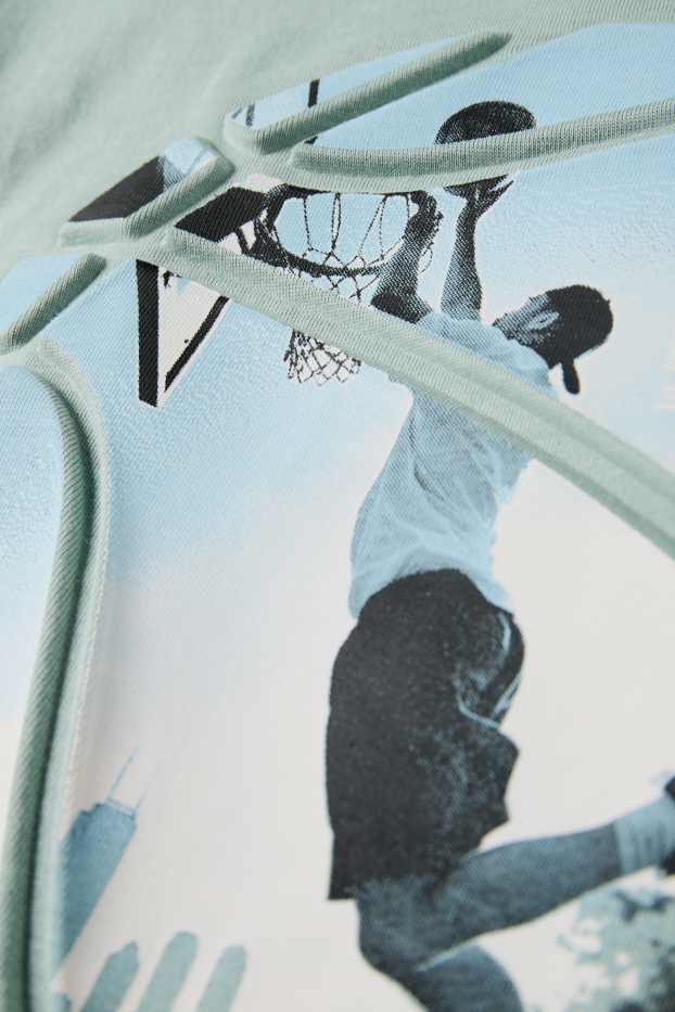 Children Boys - Basketball - short sleeve T-shirt - green