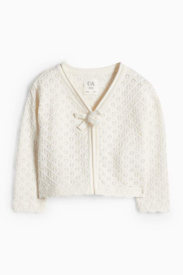 Baby Mädchen - Baby-Strickjacke - cremeweiß