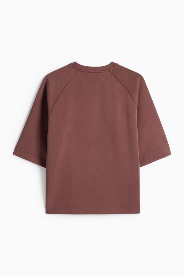 Donna - Felpa oversize - marrone scuro