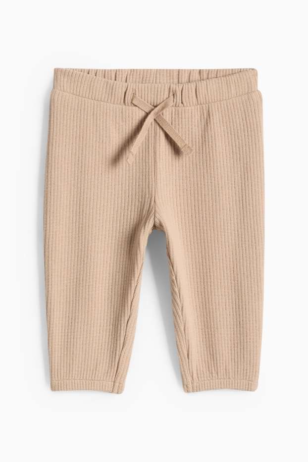 Unisexe - Pantalon de jogging pour bébé - texturée - marron clair