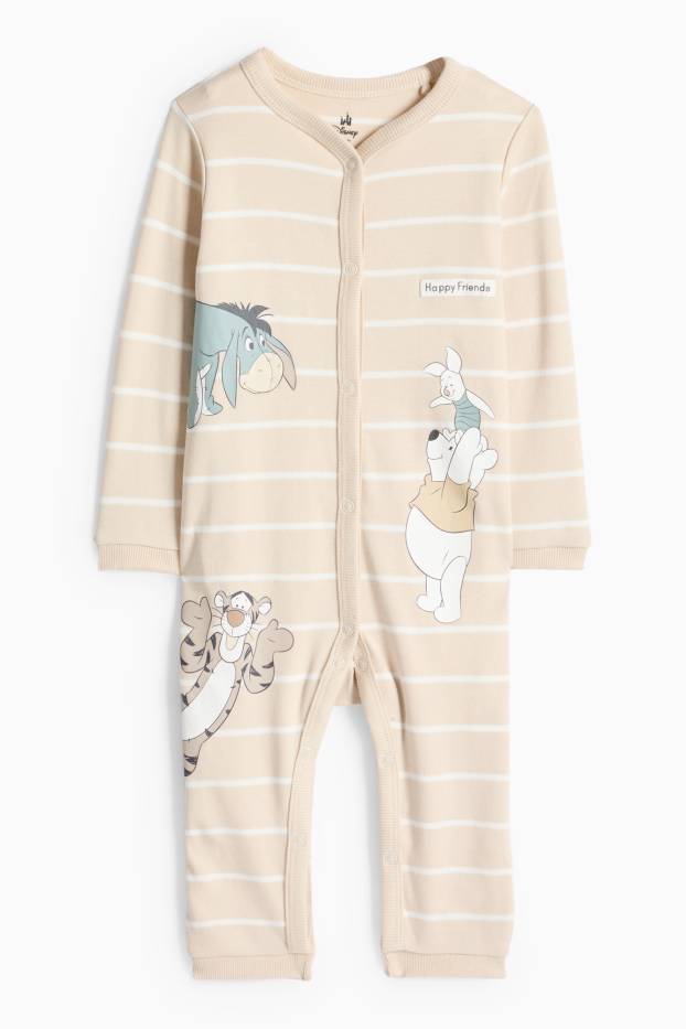 Neonati - Winnie the Pooh - pigiama per neonati - a righe - beige