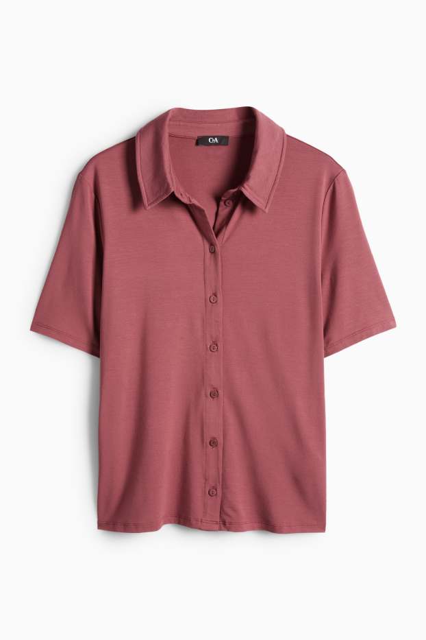 Damen - Hemdbluse - bordeaux