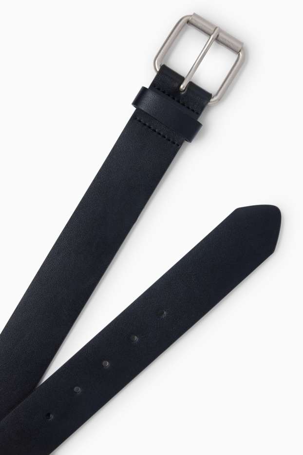 Herren - Gürtel - Lederimitat - schwarz