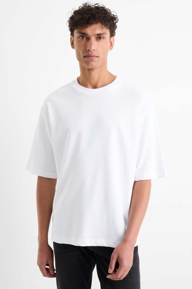 Herren - T-Shirt - Relaxed Fit - weiß