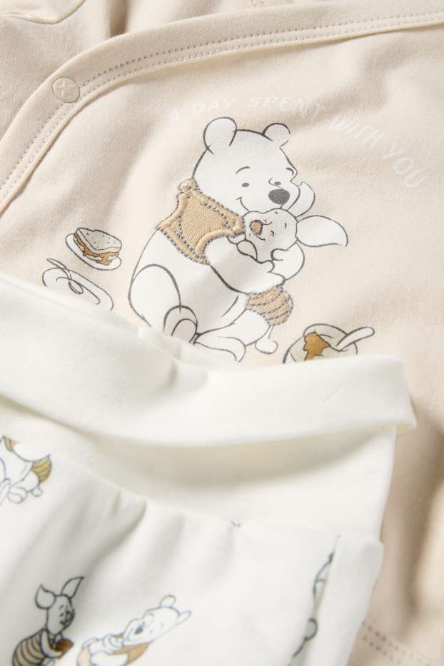 Unisex - Winnie Puuh - Erstlingsoutfit - 2 teilig - weiss / beige