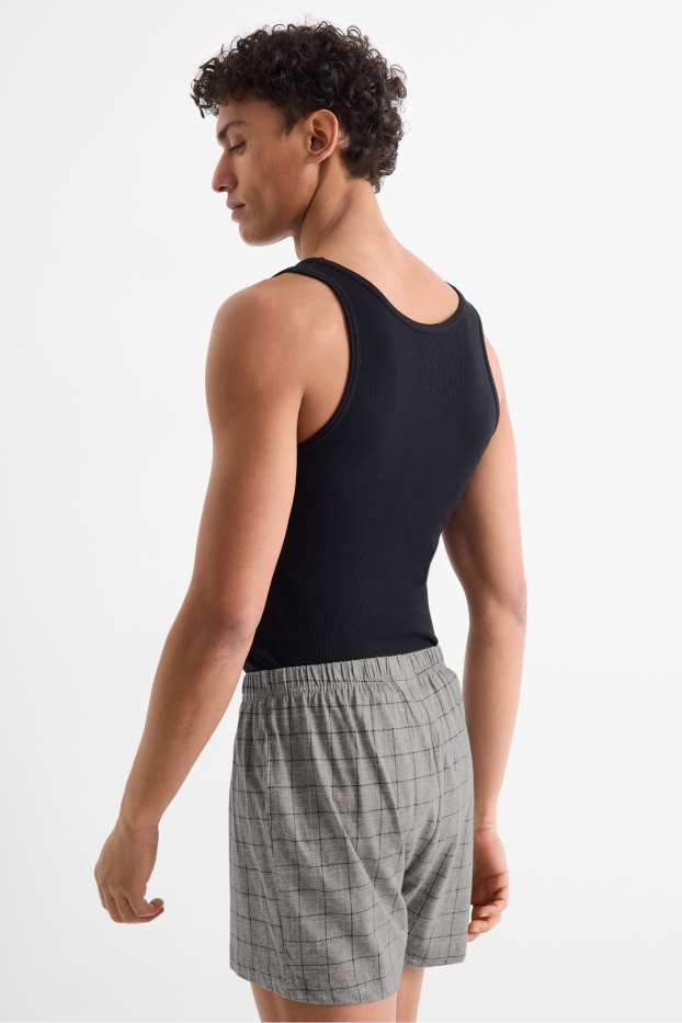 Hommes - Lot de 2 - caleçons - jersey - gris