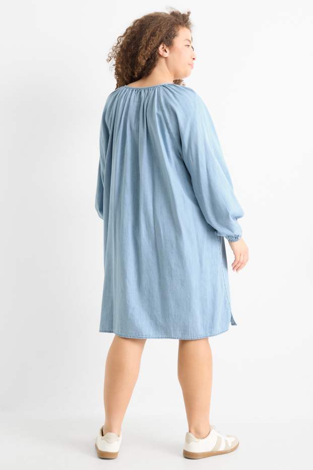 Dona - Vestit-túnica - aspecte texà - texà blau clar