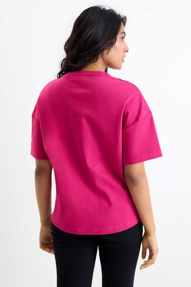 Women - T-shirt - oversized - Mickey Mouse - pink