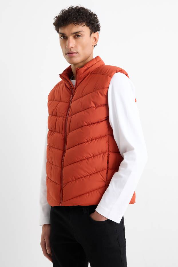 Uomo - Gilet trapuntato - arancione