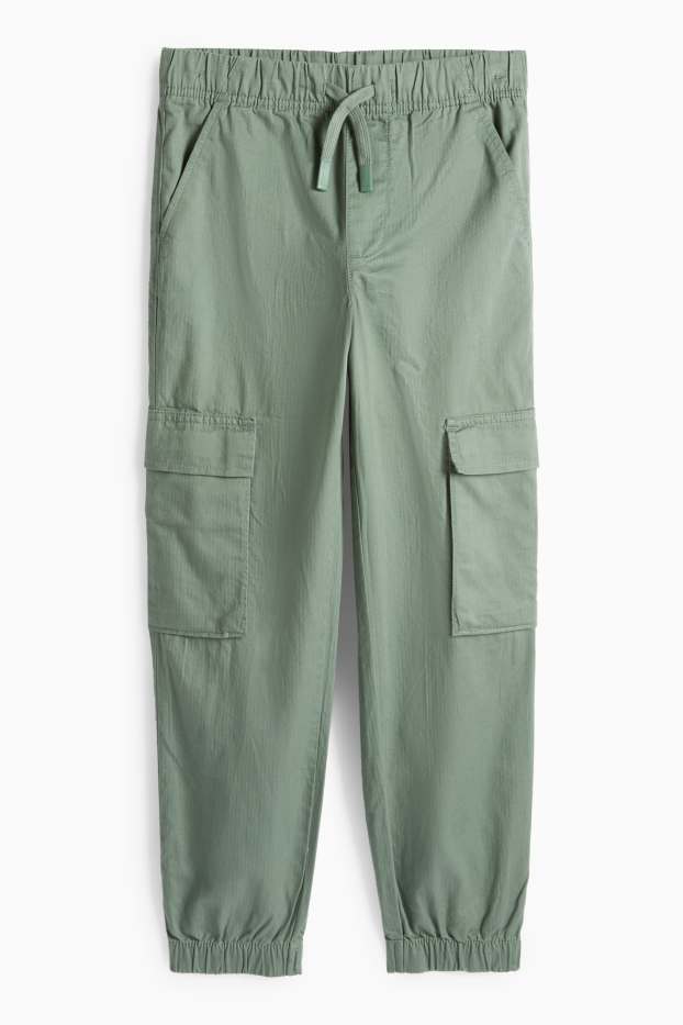 Enfants garçons - Pantalon cargo - vert foncé